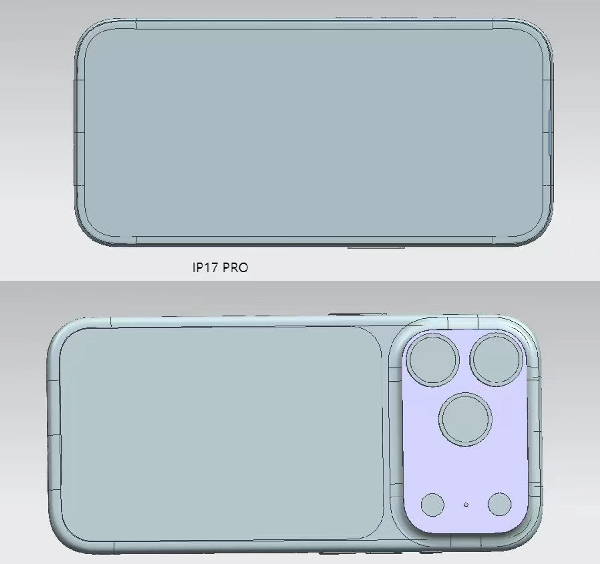 CAD-рендер iPhone 17 Pro