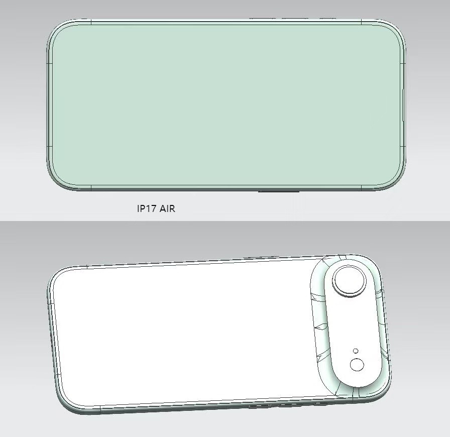 CAD-рендер iPhone 17 Air
