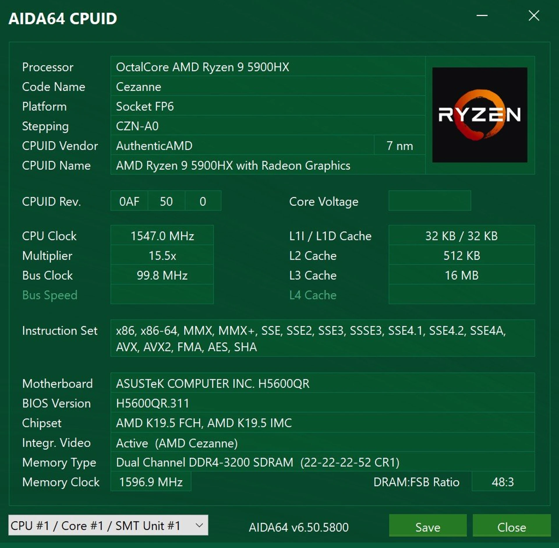 ASUS_ProArt_StudioBook_16_OLED_screen_AIDA64_CPU-info