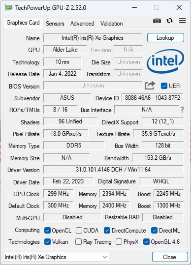 ASUS MiniPC PN64 gpu-z_1