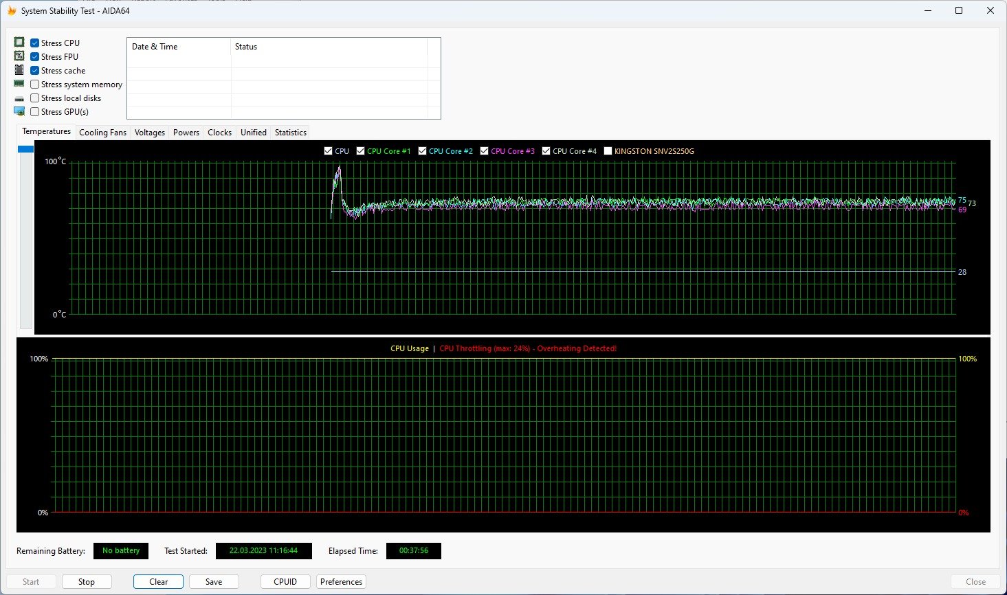 ASUS MiniPC PN64 aida64 stress test 1_1