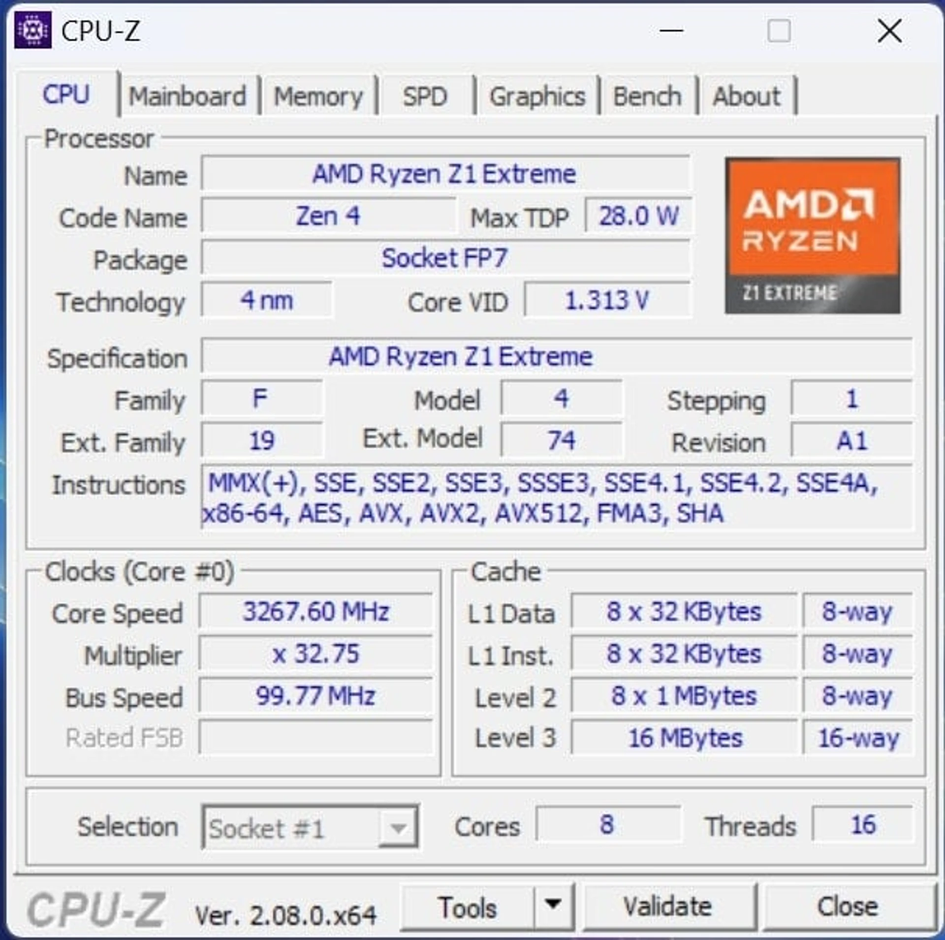 ASUS ROG Ally cpu-z 1_1
