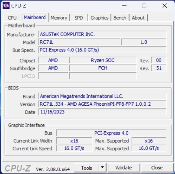 ASUS ROG Ally cpu-z 2_1