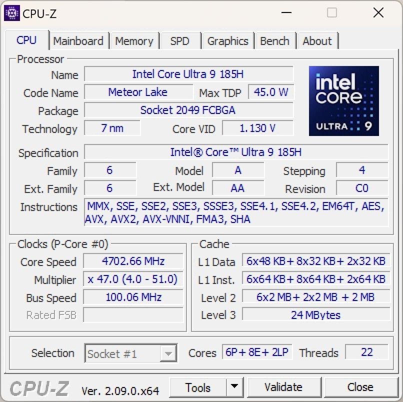 ASUS Vivobook S 16 OLED CPU-Z 1_1