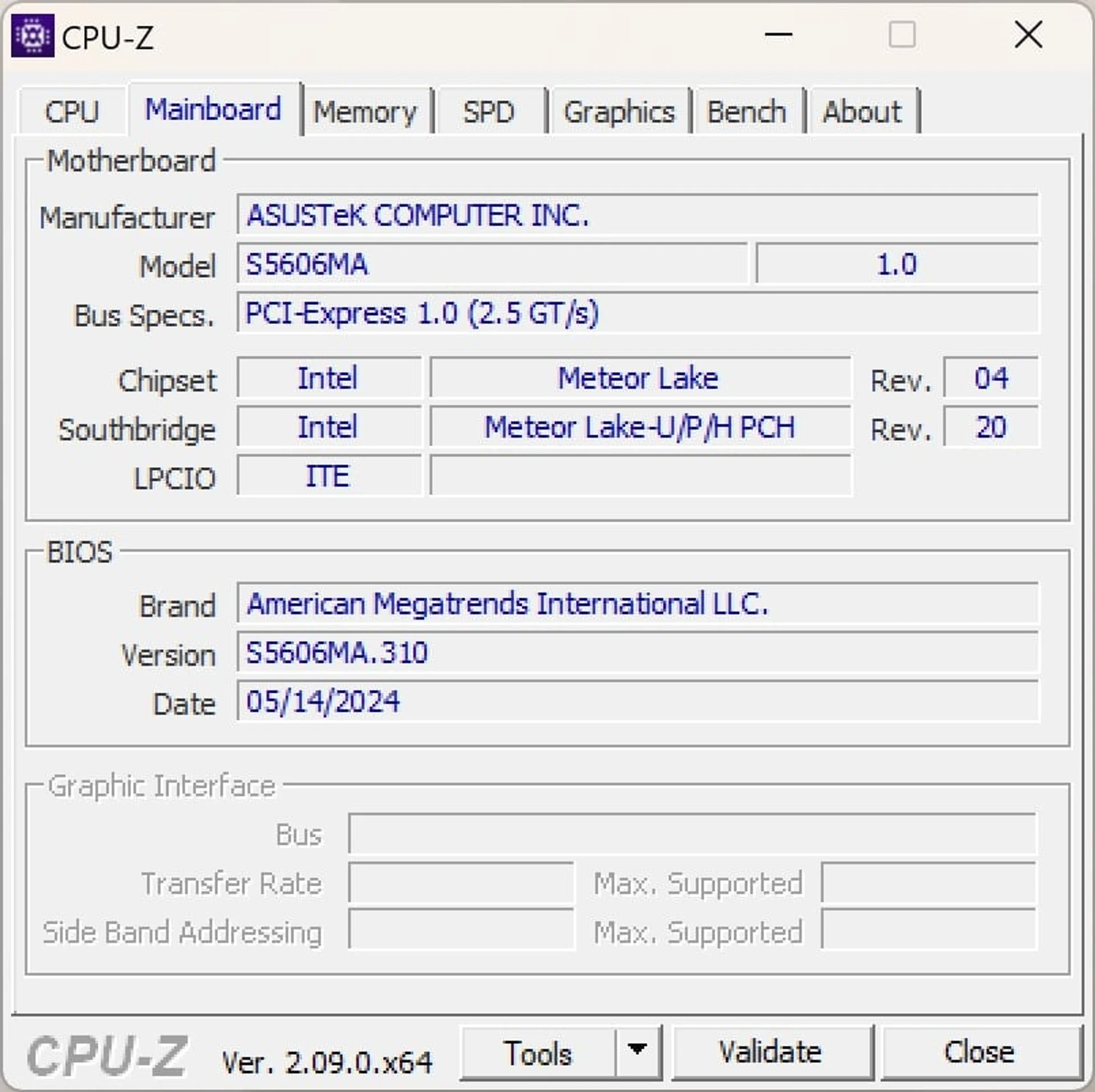 ASUS Vivobook S 16 OLED CPU-Z 2_1