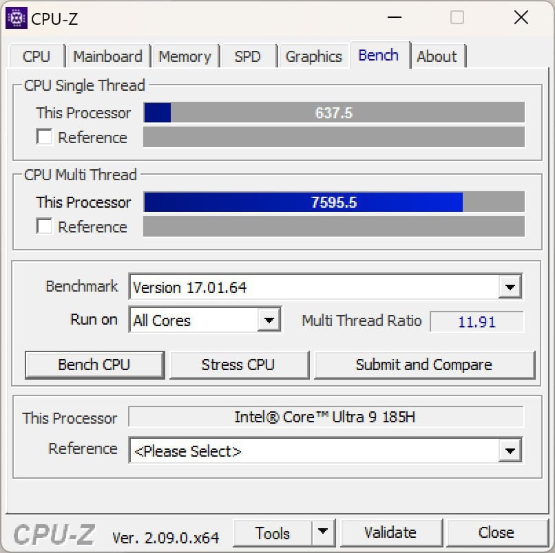 ASUS Vivobook S 16 OLED CPU-Z 5_1