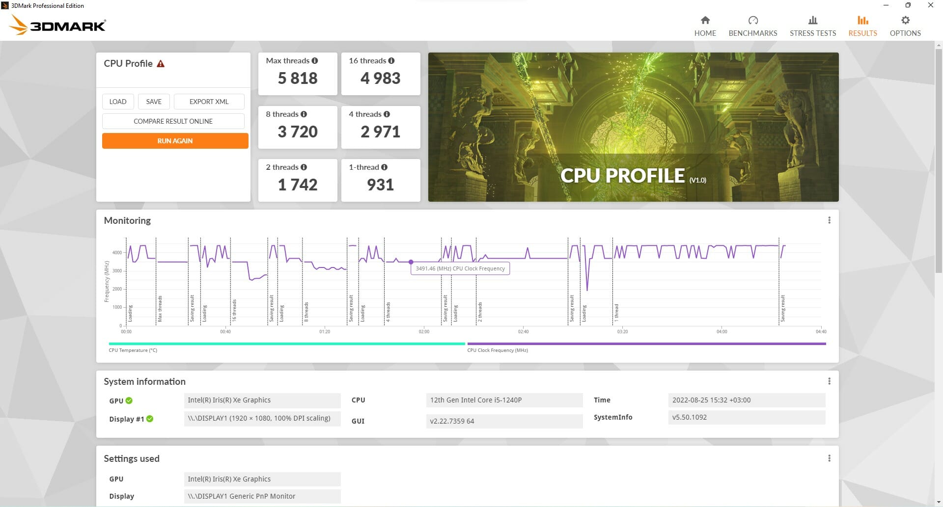 Acer Swift 3 SF314-512 3dmark_cpu_normal_1