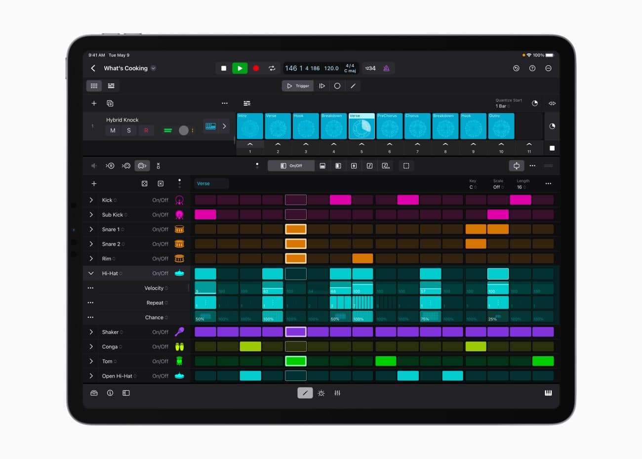 Apple-iPad-Logic-Pro-Step-Sequencer