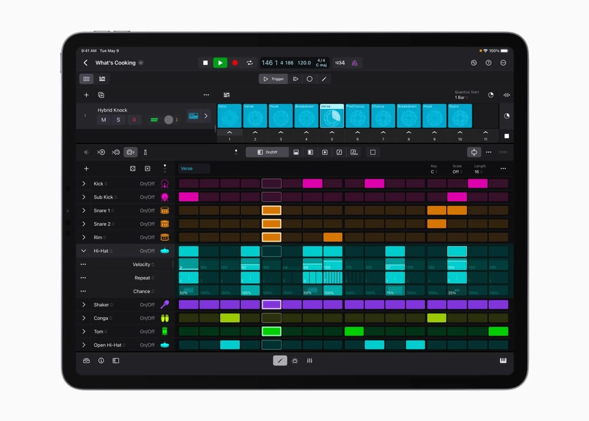 Apple-iPad-Logic-Pro-Step-Sequencer