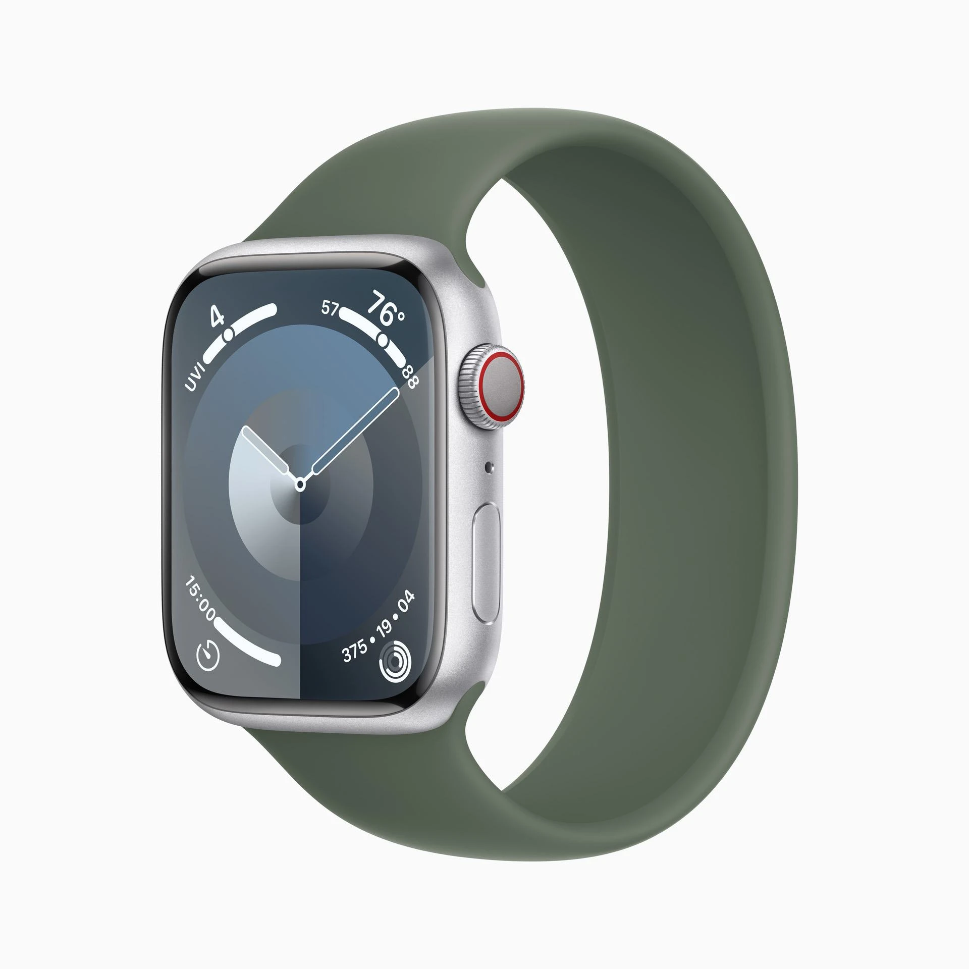 Apple-Watch-S9-silver-aluminum-Solo-Loop-olive-230912