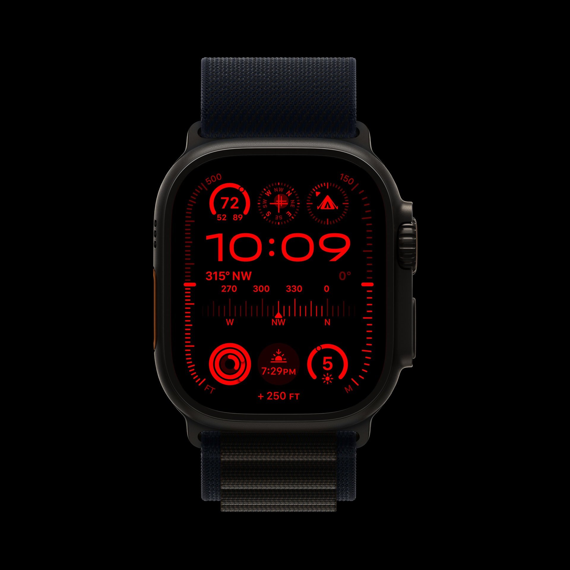 Apple-watchOS-10-Modular-Ultra-watch-face-Night-Mode