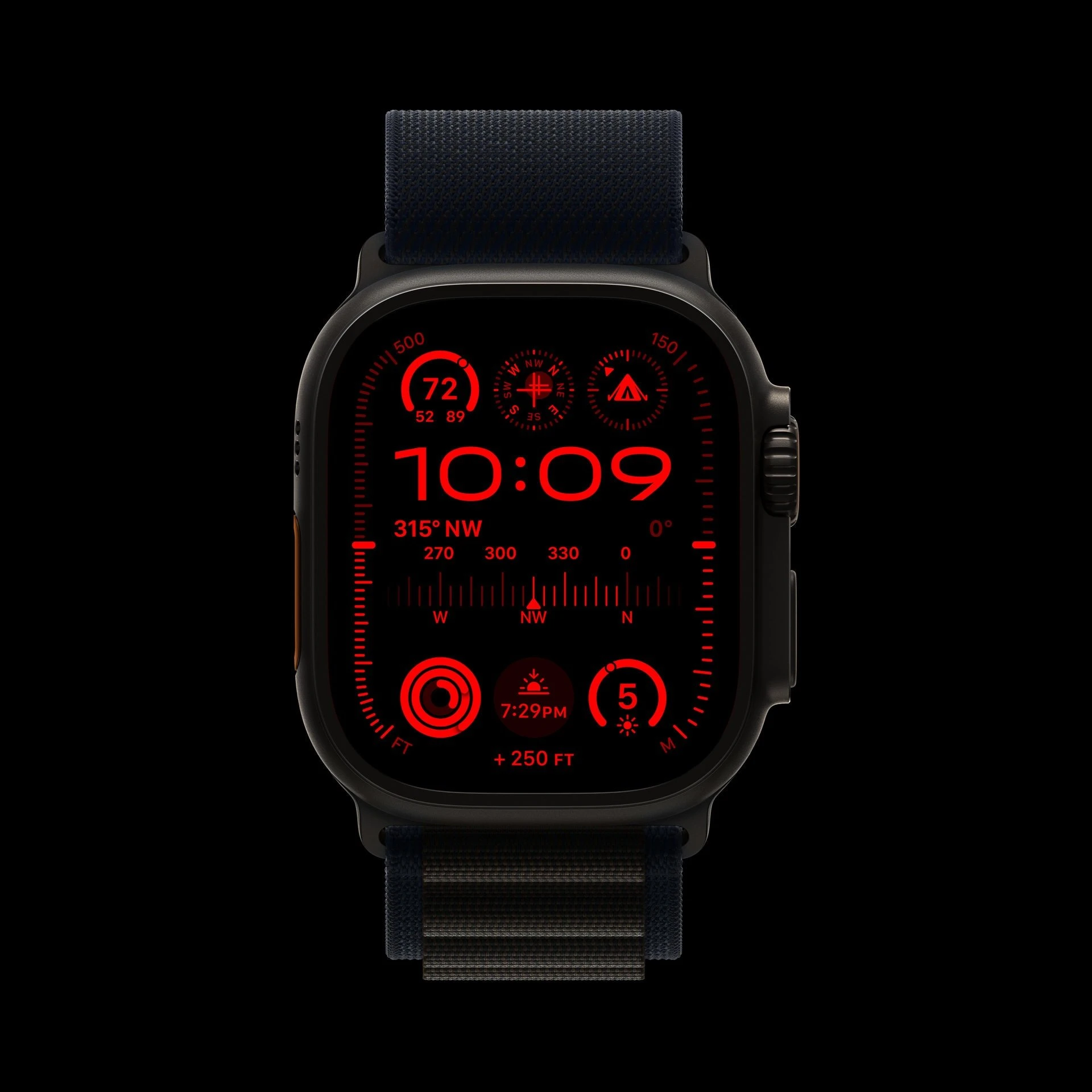Apple-watchOS-10-Modular-Ultra-watch-face-Night-Mode