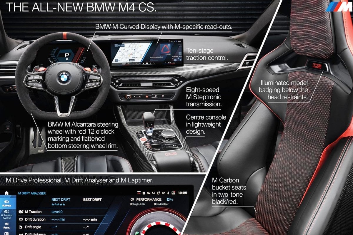 BMW M4 CS inside 2025