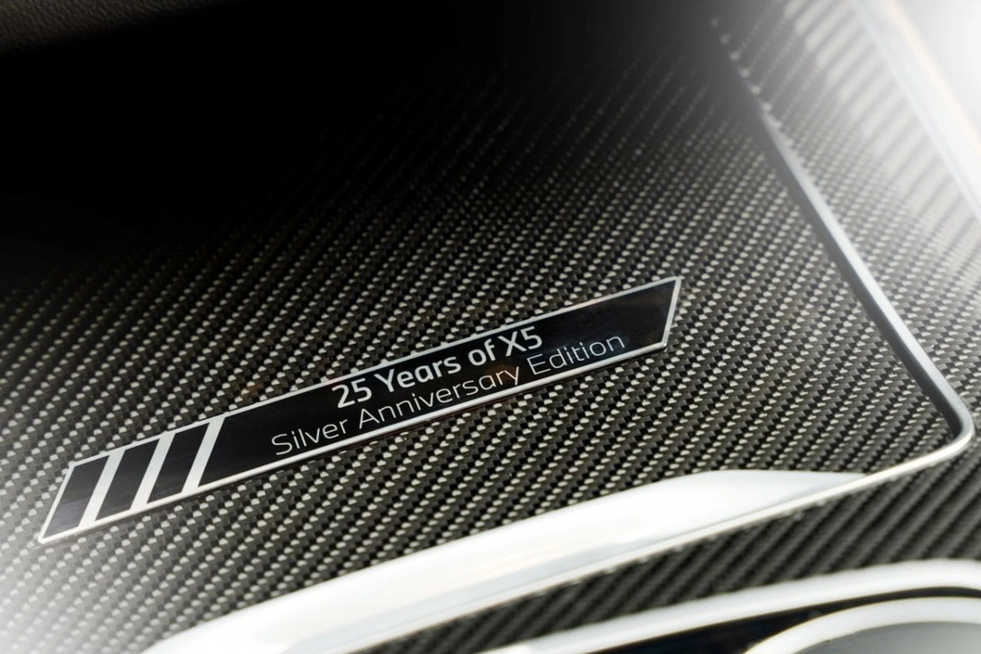 BMW X5 Silver Anniversary Edition inside logo 2024