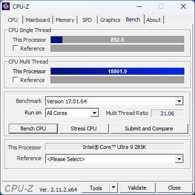 Core-Ultra-9-285K-CPU-Z_benchmark