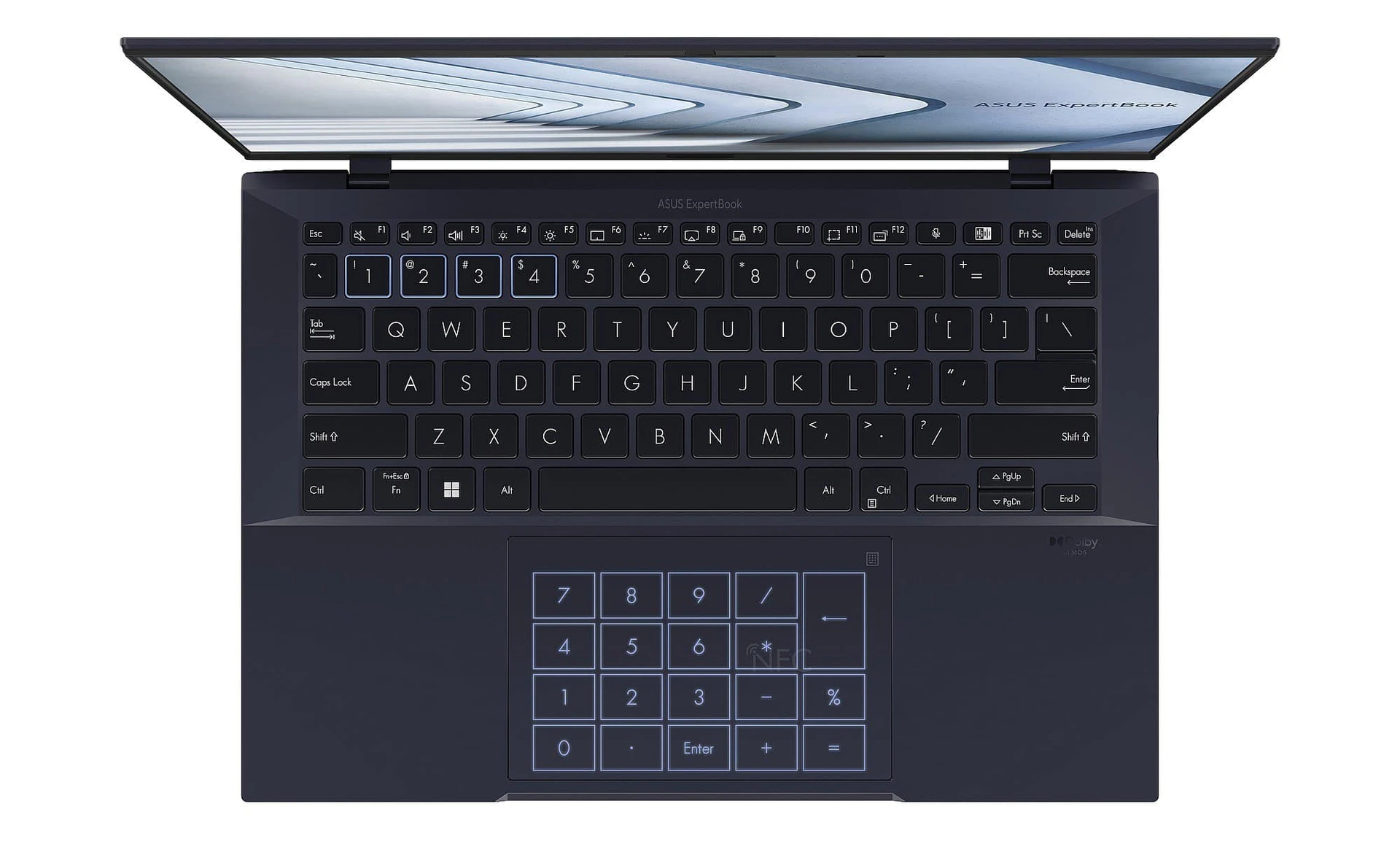 ExpertBook B9 OLED_B9403_Product photo_1A_Star Black_12_NumberPad on