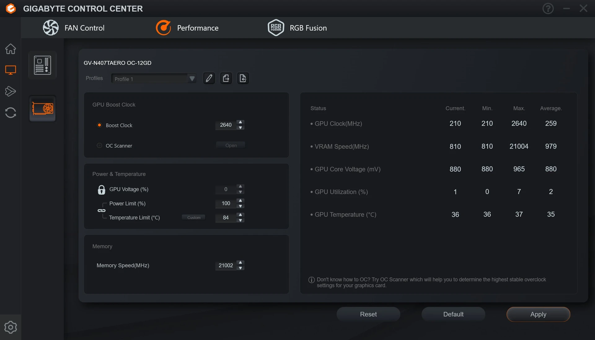 Gigabyte Control Center 3