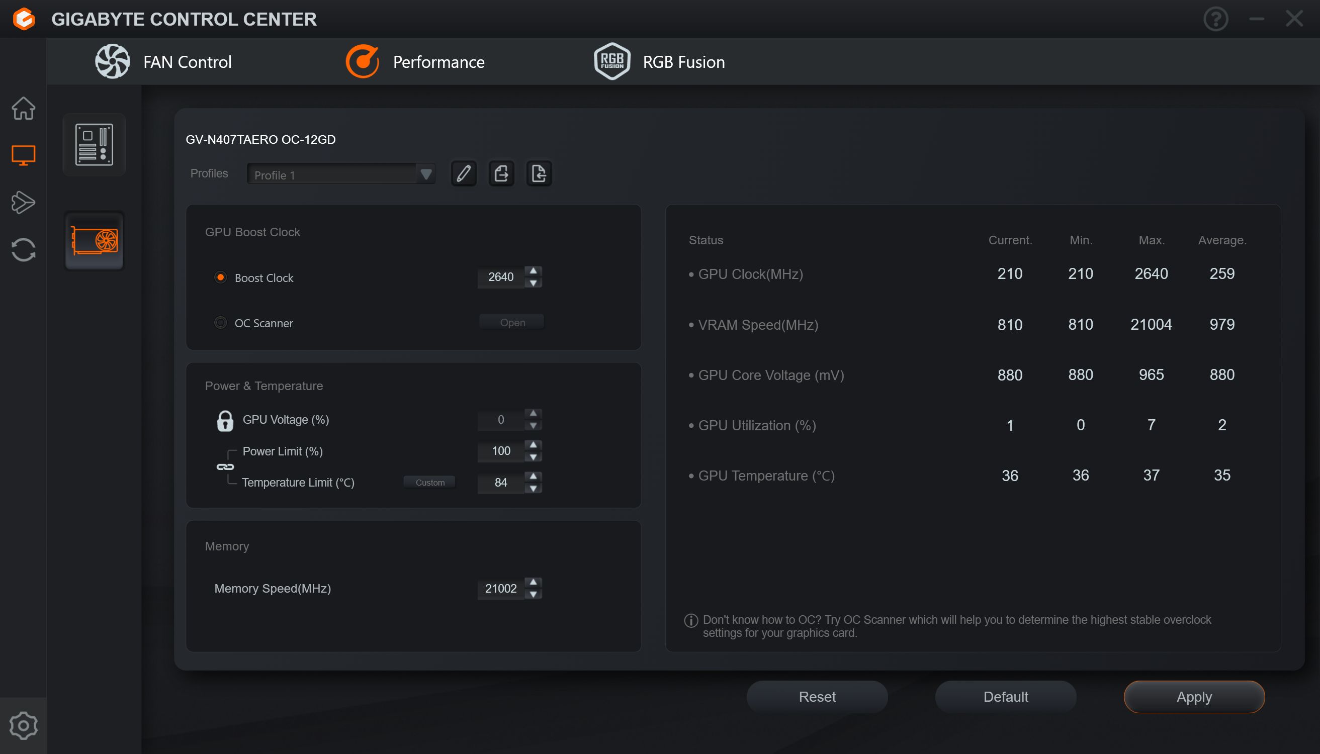 Gigabyte Control Center 3