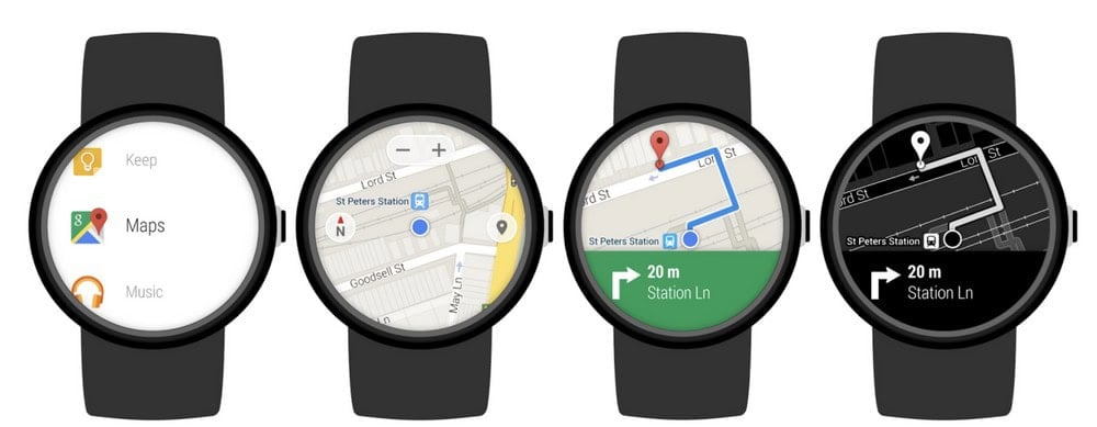 Google Maps App on Pixel Watch, 2014