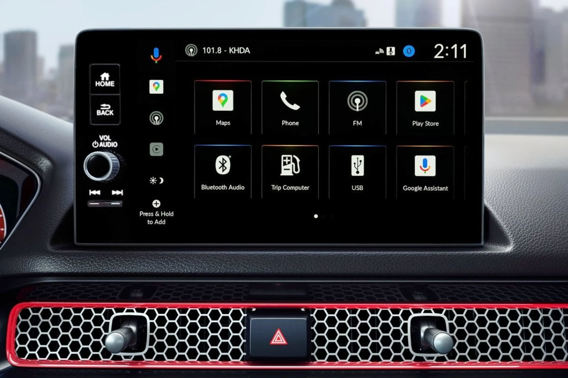Honda Civic Si display