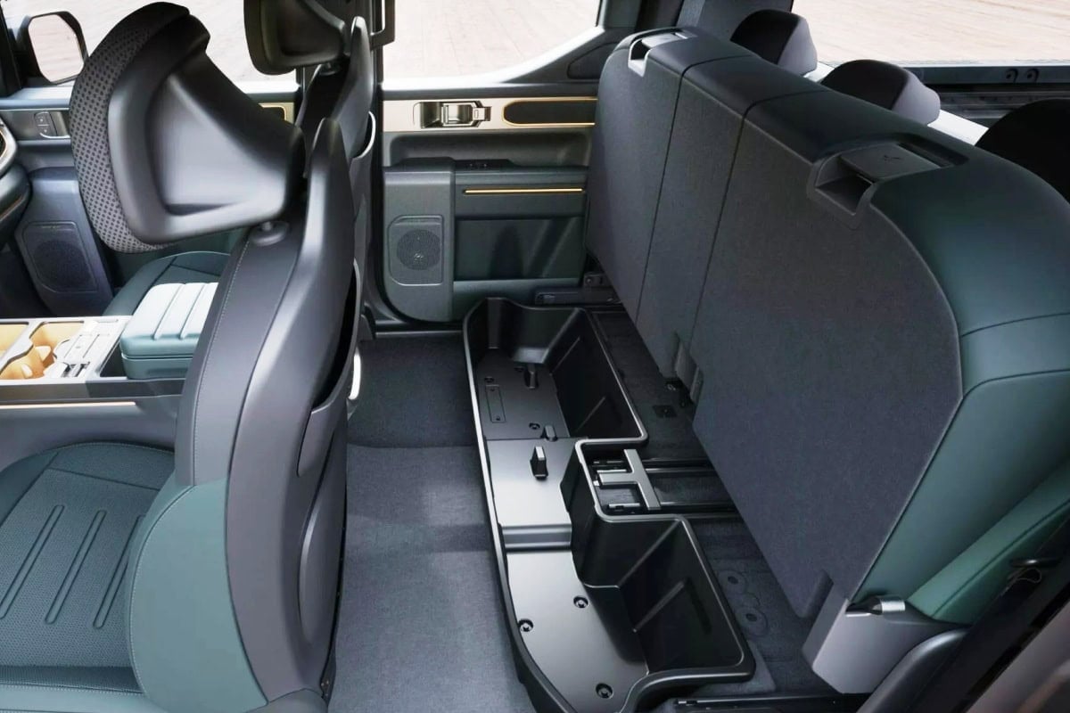 Kia Tasman inside rear seats