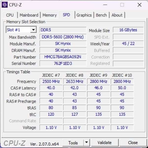 MSI Vector GP77 13VG cpu-z 4_1