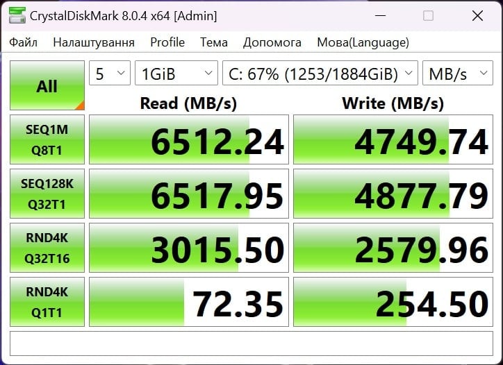 MSI Vector GP77 13VG crystaldiskmark 1_1