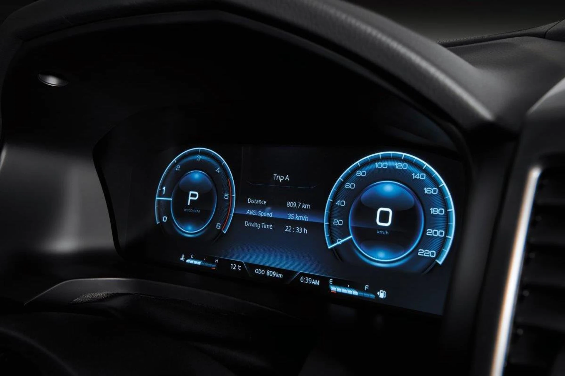 Musso full digital instrument cluster