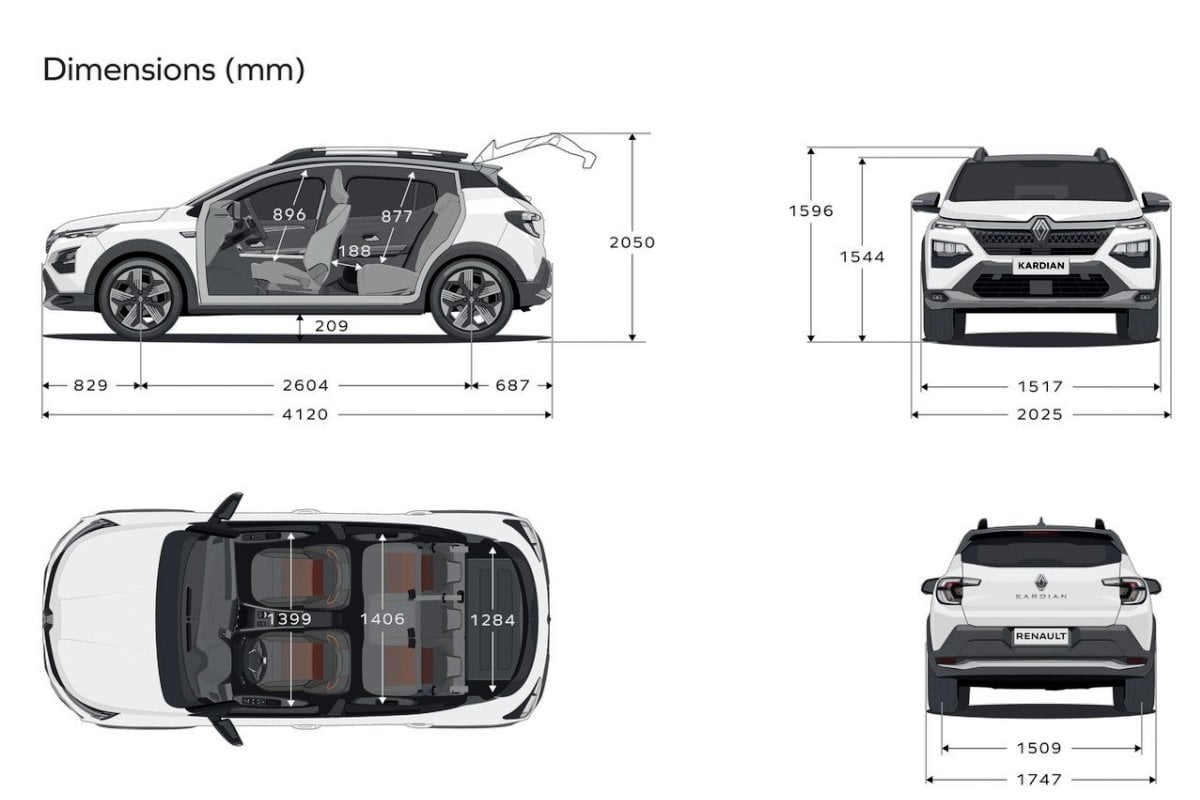 Renault Kardian size