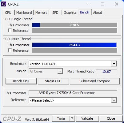 Ryzen-7-9700X-CPU-Z-bench-OC