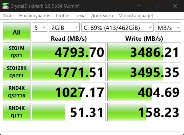 Огляд Acer Nitro V 16: накопичувач