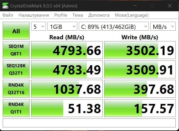 Огляд Acer Nitro V 16: накопичувач