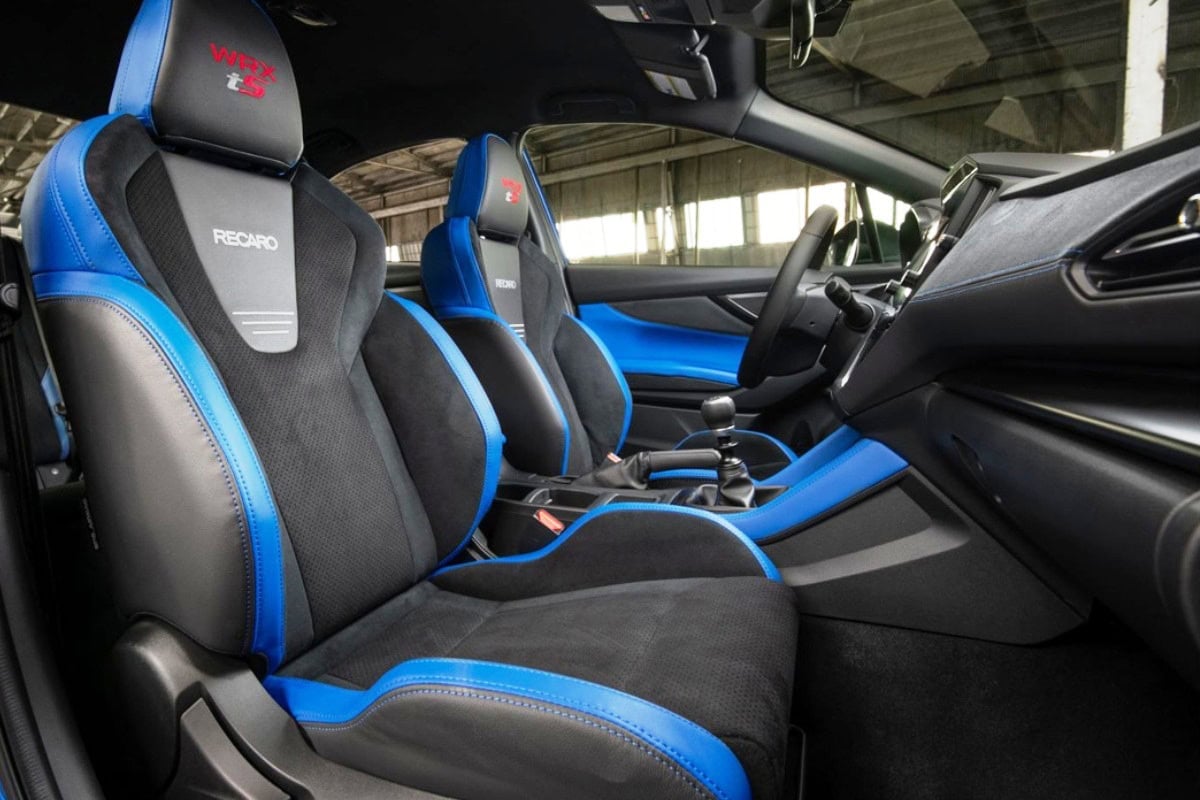 Subaru WRX tS inside seats