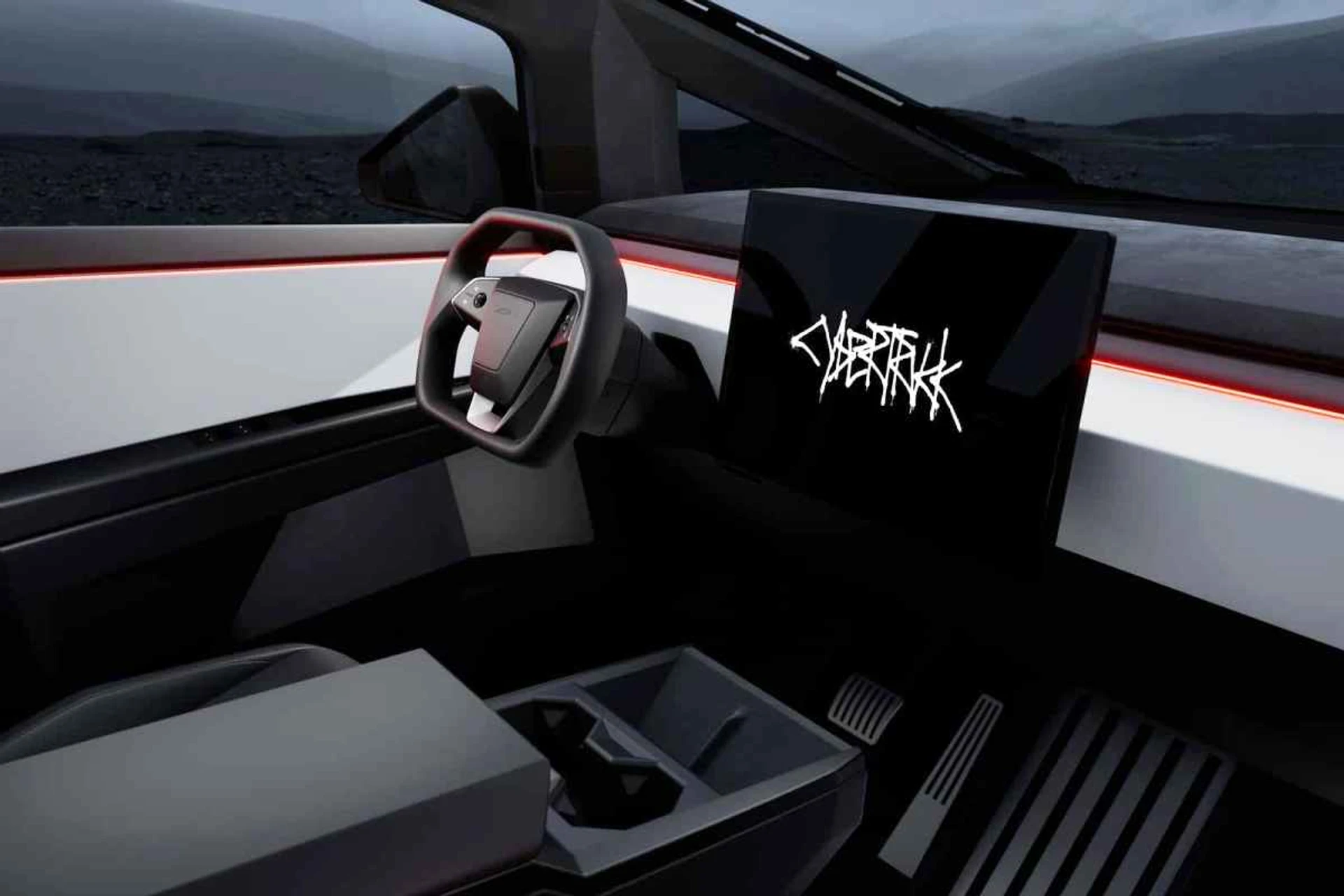 Tesla Cybertruck inside