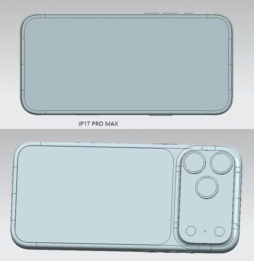 CAD-рендер iPhone 17 Pro Max