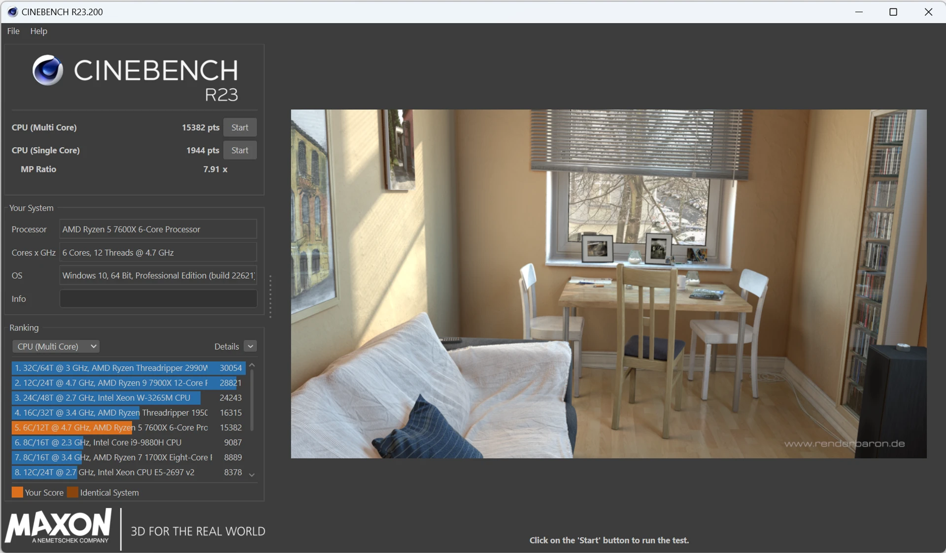 cinebench - performance level 3