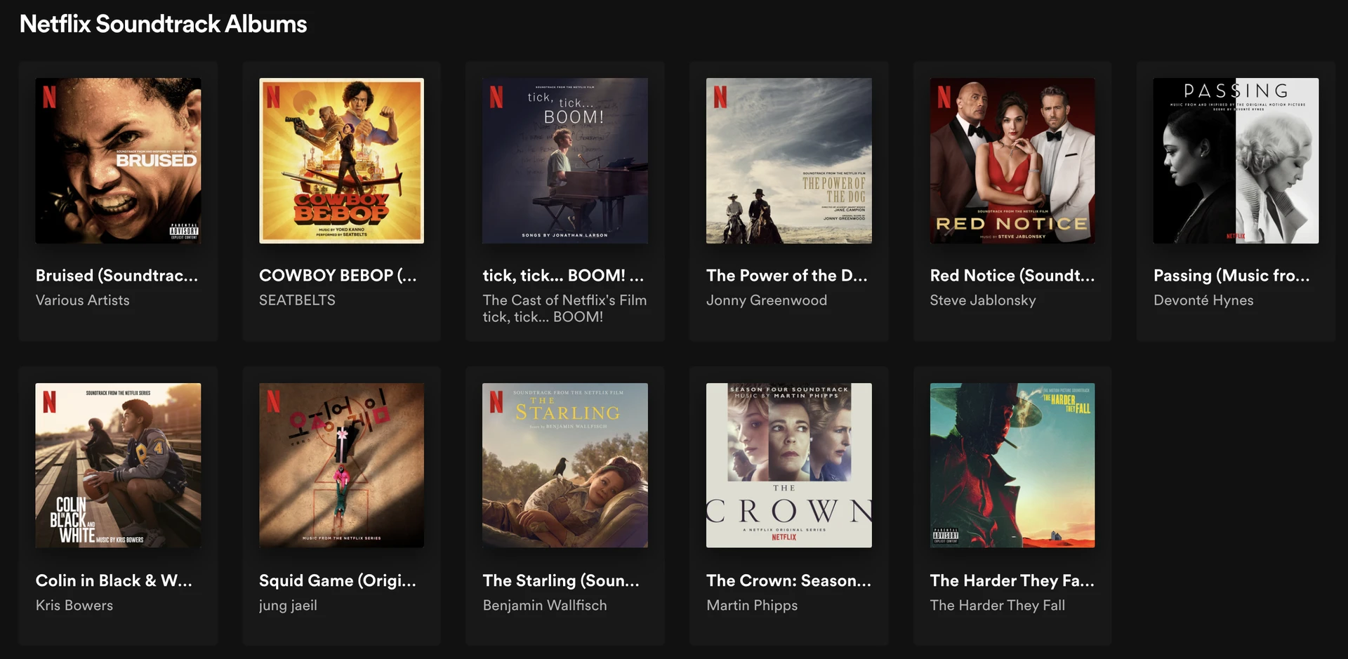 Netflix & Spotify Albums