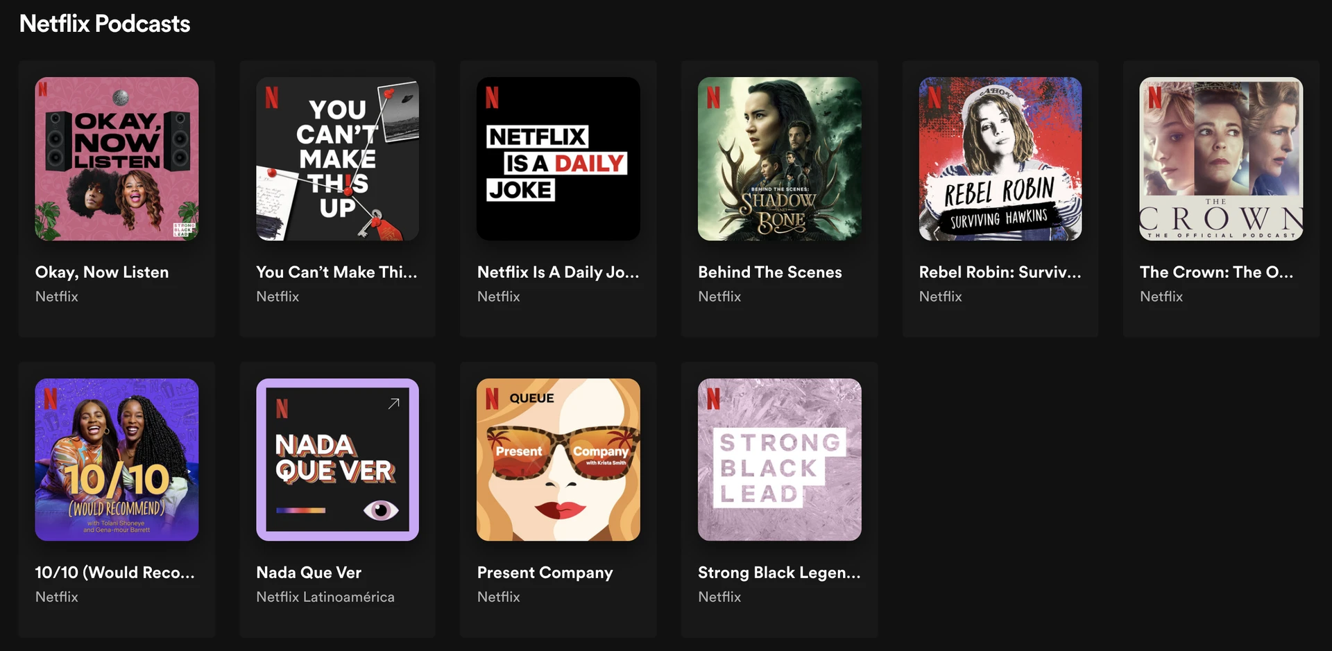 Netflix & Spotify Podcasts