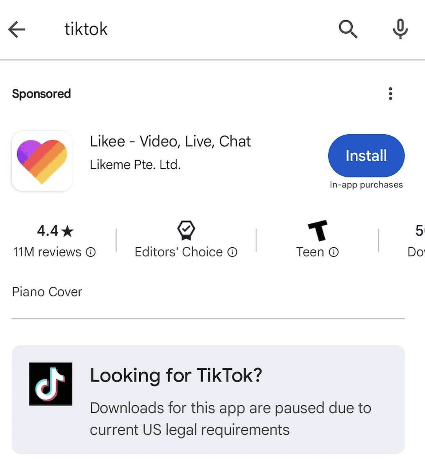 tiktok google market